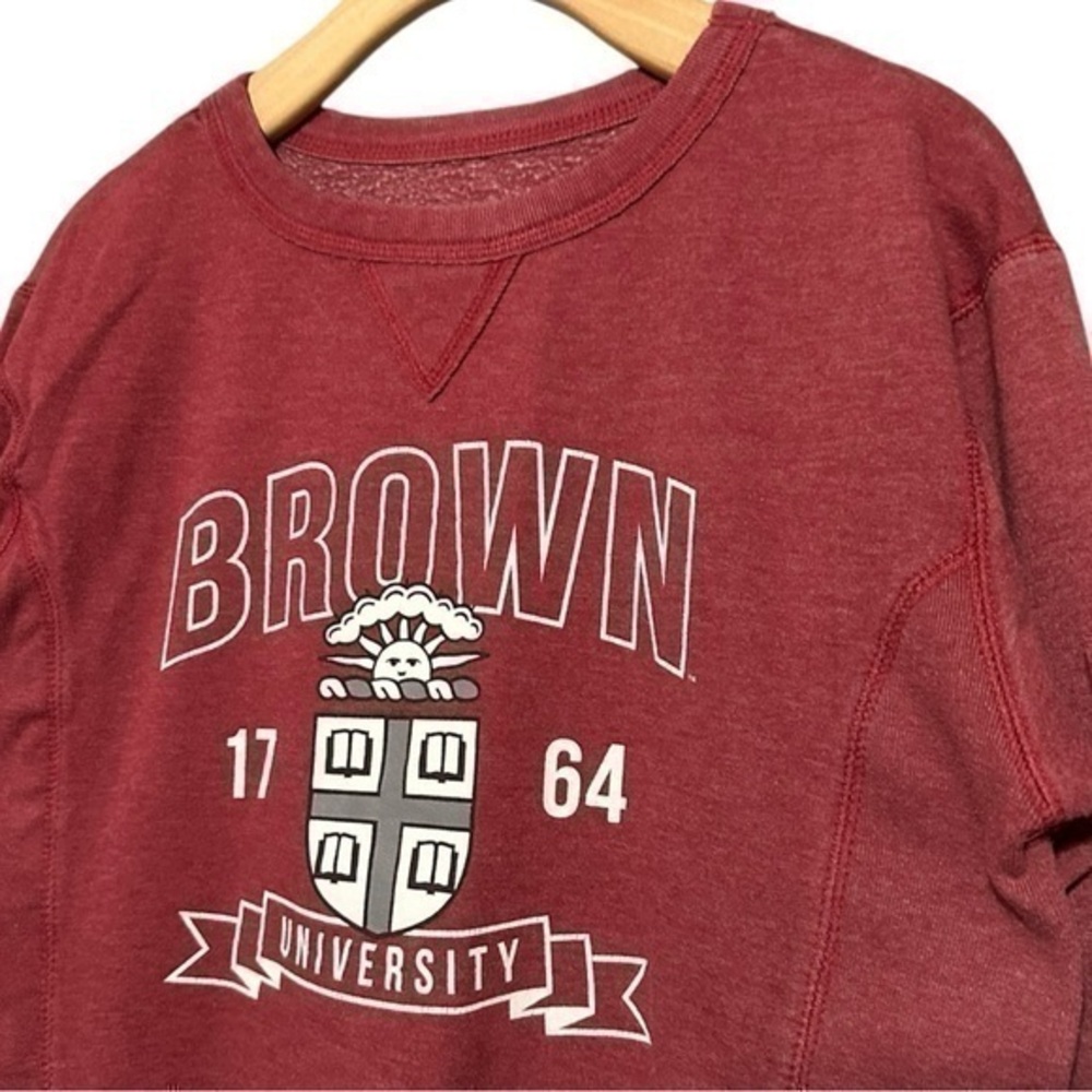 Vintage Uni-Sex Size S Burgundy Maroon Brown University Crewneck Sweatshirt